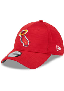 New Era Los Angeles Angels Mens Red 2023 MLB Clubhouse 39THIRTY Flex Hat