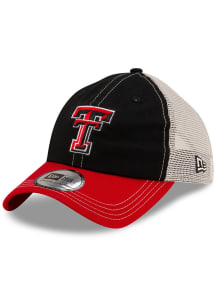 New Era Texas Tech Red Raiders Black 2T Casual Classic Trucker Womens Adjustable Hat