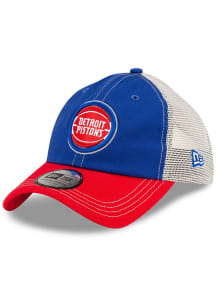 New Era Detroit Pistons Blue 2T Casual Classic Trucker Womens Adjustable Hat