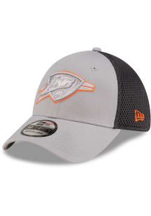 New Era Oklahoma City Thunder Mens Graphite Neo 39THIRTY Flex Hat