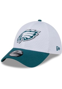 New Era Philadelphia Eagles Mens White 2024 Training Camp 39THIRTY Flex Hat