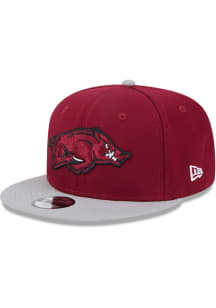 New Era Arkansas Razorbacks Cardinal 2T Evergreen JR 9FIFTY Youth Snapback Hat