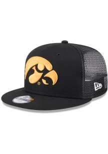 New Era Iowa Hawkeyes Black Evergreen Trucker JR 9FIFTY Youth Snapback Hat