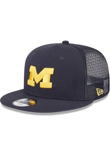 New Era Michigan Wolverines Blue Evergreen Trucker JR 9FIFTY Youth Snapback Hat