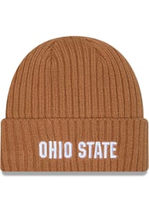 New Era Ohio State Buckeyes Color Pack OTC Logo JR Cuff Baby Knit Hat - Brown
