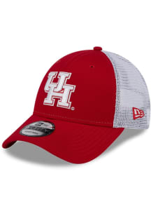 New Era Houston Cougars Evergreen Trucker 9FORTY Adjustable Hat - Red