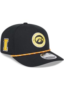 New Era Iowa Hawkeyes 2024 Sideline Rope 9SEVENTY Adjustable Hat - Black