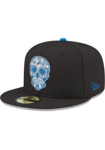 New Era Detroit Lions Mens Black Sugar Skull 59FIFTY Fitted Hat