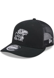 New Era Kansas Jayhawks Canvas Trucker LP 9FIFTY Adjustable Hat - Black