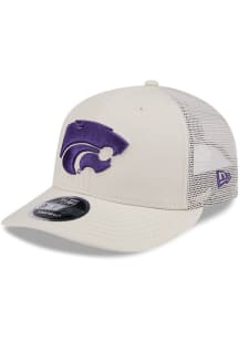 New Era K-State Wildcats Canvas Trucker LP 9FIFTY Adjustable Hat - Grey