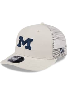New Era Michigan Wolverines Canvas Trucker LP 9FIFTY Adjustable Hat - Grey