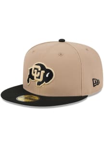 New Era Colorado Buffaloes Mens Tan 2T Evergreen 59FIFTY Fitted Hat