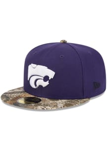 New Era K-State Wildcats Mens Purple Camo Visor 59FIFTY Fitted Hat