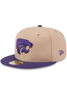 New Era K-State Wildcats Mens Tan 2T Evergreen 59FIFTY Fitted Hat