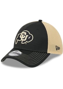 New Era Colorado Buffaloes Mens Black 2T Tech Neo 39THIRTY Flex Hat