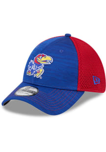 New Era Kansas Jayhawks Mens Blue 2T Tech Neo 39THIRTY Flex Hat