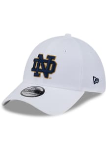New Era Notre Dame Fighting Irish Mens White Evergreen Team Classic 39THIRTY Flex Hat