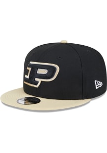 New Era Purdue Boilermakers Black 2T Evergreen 9FIFTY Mens Snapback Hat