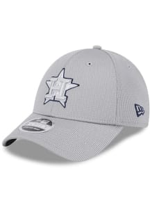 New Era Houston Astros Pivot Stretch 9FORTY Adjustable Hat - Grey