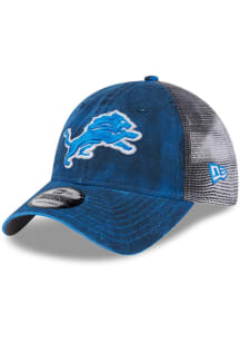 New Era Detroit Lions Team Slick 9TWENTY Adjustable Hat - Blue