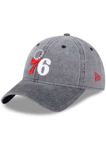 New Era Philadelphia 76ers Rugged Team 9TWENTY Adjustable Hat - Black