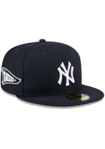 New Era New York Yankees Mens Navy Blue Pennant 59FIFTY Fitted Hat