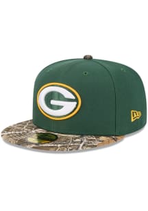 New Era Green Bay Packers Mens Green Camo Visor 59FIFTY Fitted Hat