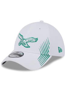 New Era Philadelphia Eagles Mens White Active 39THIRTY Flex Hat
