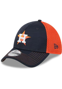 New Era Houston Astros Mens Navy Blue 2T Tech Neo 39THIRTY Flex Hat