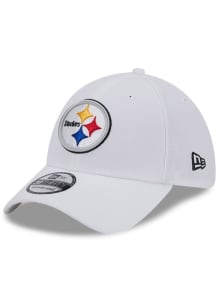New Era Pittsburgh Steelers Mens White Evergreen Team Classic 39THIRTY Flex Hat
