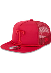 New Era Texas Rangers Red Tone Rope Golfer Trucker Mens Snapback Hat