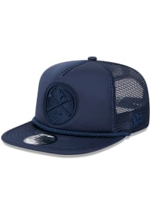 New Era Denver Nuggets Navy Blue Tone Rope Golfer Trucker Mens Snapback Hat