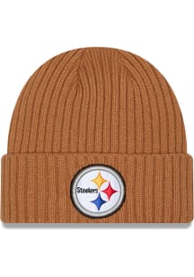 New Era Pittsburgh Steelers Brown Color Pack OTC Logo Cuff Mens Knit Hat