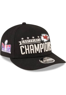 New Era Kansas City Chiefs 2023 AFC Conference Champions Locker Room LP9FIFTY Adjustable Hat - Bla..