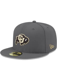 New Era Colorado Buffaloes Mens Graphite OTC Logo Basic 59FIFTY Fitted Hat
