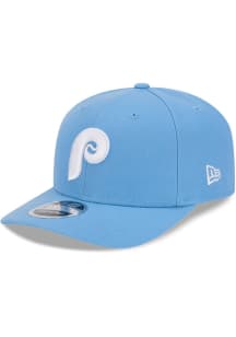 New Era Philadelphia Phillies 1975 Cooperstown Stretch 9SEVENTY Adjustable Hat - Light Blue