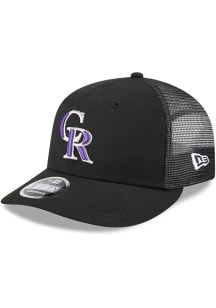 New Era Colorado Rockies Trucker LP 9FIFTY Adjustable Hat - Black