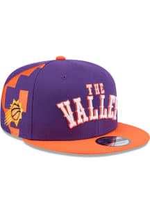 New Era Phoenix Suns Purple 2024 NBA City Edition 9FIFTY Deisgn Mens Snapback Hat