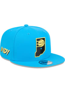 New Era Indiana Pacers Light Blue 2024 NBA City Edition 9FIFTY Mens Snapback Hat