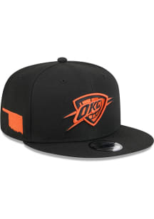 New Era Oklahoma City Thunder Black 2024 NBA City Edition 9TWENTY Style Mens Snapback Hat
