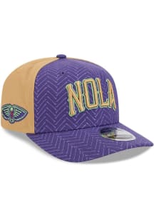 New Era New Orleans Pelicans 2024 NBA City Edition 9SEVENTY Adjustable Hat - Purple
