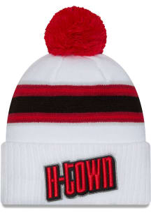 New Era Houston Rockets White 2024 NBA City Edition Knit Mens Knit Hat