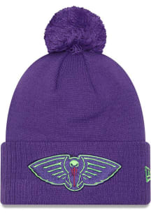 New Era New Orleans Pelicans Purple 2024 NBA City Edition Knit Mens Knit Hat