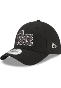 New Era Pitt Panthers Mens Black Logo 39THIRTY Flex Hat