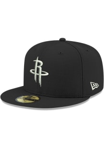 New Era Houston Rockets Mens Black 59FIFTY Fitted Hat