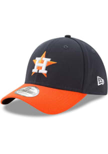 New Era Houston Astros Mens Navy Blue Road Team Classic 39THIRTY Flex Hat
