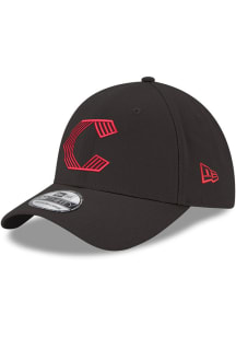 New Era Cincinnati Reds Mens Black Team Classic 39THIRTY Flex Hat