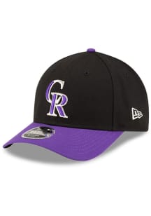 New Era Colorado Rockies Player Replica 9FORTY M-Crown Design Adjustable Hat - Black
