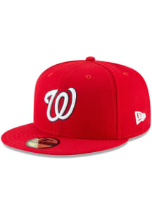 New Era Washington Nationals Mens Red Game AC 59FIFTY Fitted Hat
