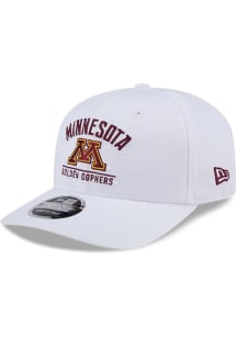 New Era Minnesota Golden Gophers Team Wordmark & Logo Stretch 9SEVENTY Adjustable Hat - White